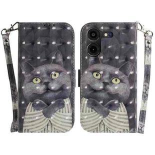 For Tecno Pova 5 Pro 3D Colored Horizontal Flip Leather Phone Case(Hug Cat)