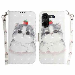 For Tecno Pova 5 Pro 3D Colored Horizontal Flip Leather Phone Case(Cute Cat)