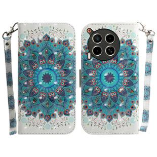 For Tecno Camon 30 5G /  30 4G CL6 CL7 3D Colored Horizontal Flip Leather Phone Case(Peacock Wreath)