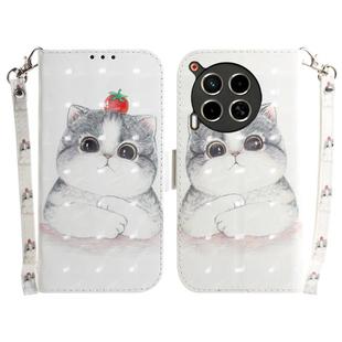 For Tecno Camon 30 5G /  30 4G CL6 CL7 3D Colored Horizontal Flip Leather Phone Case(Cute Cat)