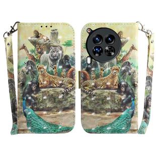 For Tecno Camon 30 Premier 5G 3D Colored Horizontal Flip Leather Phone Case(Zoo)