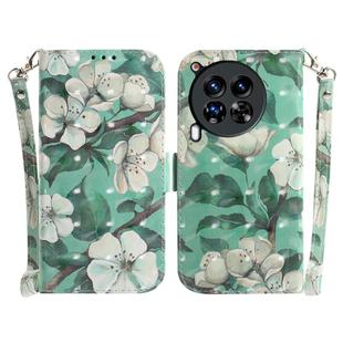 For Tecno Camon 30 Premier 5G 3D Colored Horizontal Flip Leather Phone Case(Watercolor Flower)