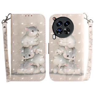 For Tecno Camon 30 Premier 5G 3D Colored Horizontal Flip Leather Phone Case(Squirrels)