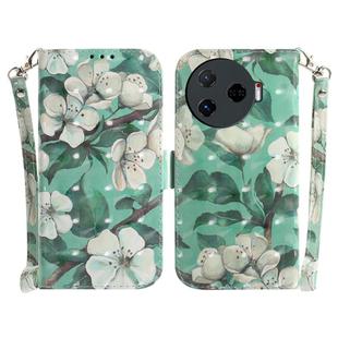 For Tecno Camon 30 Pro CL8 3D Colored Horizontal Flip Leather Phone Case(Watercolor Flower)