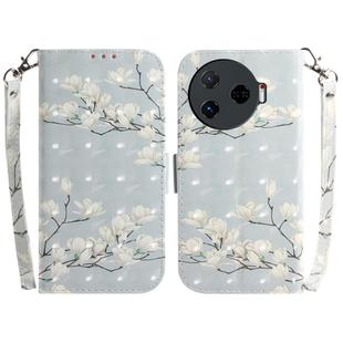 For Tecno Camon 30 Pro CL8 3D Colored Horizontal Flip Leather Phone Case(Magnolia)