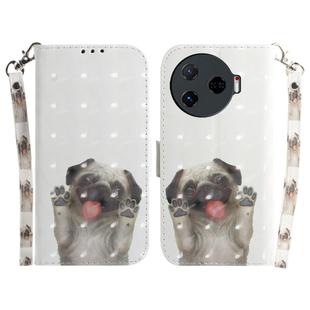 For Tecno Camon 30 Pro CL8 3D Colored Horizontal Flip Leather Phone Case(Pug)