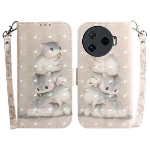 For Tecno Camon 30 Pro CL8 3D Colored Horizontal Flip Leather Phone Case(Squirrels)