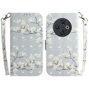 For Tecno Spark 30C 3D Colored Horizontal Flip Leather Phone Case(Magnolia)