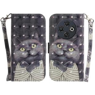 For Tecno Spark 30C 3D Colored Horizontal Flip Leather Phone Case(Hug Cat)