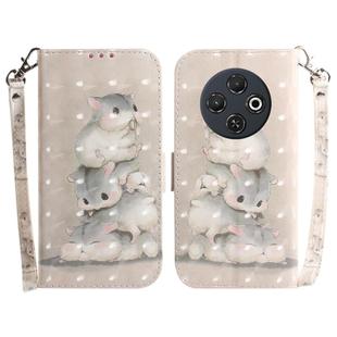 For Tecno Spark 30C 3D Colored Horizontal Flip Leather Phone Case(Squirrels)