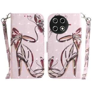 For Tecno Camon 30S / Camon 30S Pro 3D Colored Horizontal Flip Leather Phone Case(Butterfly High-heeled)
