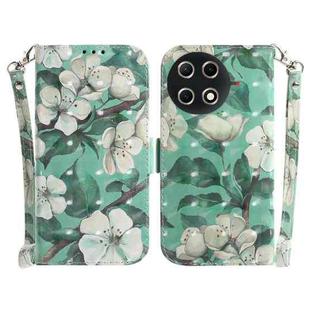 For Tecno Camon 30S / Camon 30S Pro 3D Colored Horizontal Flip Leather Phone Case(Watercolor Flower)