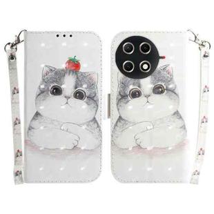 For Tecno Camon 30S / Camon 30S Pro 3D Colored Horizontal Flip Leather Phone Case(Cute Cat)