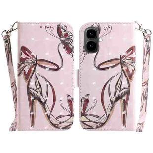 For Tecno Pop 10 / Spark Go 2 4G 3D Colored Horizontal Flip Leather Phone Case(Butterfly High-heeled)