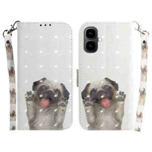 For Tecno Pop 10 / Spark Go 2 4G 3D Colored Horizontal Flip Leather Phone Case(Pug)