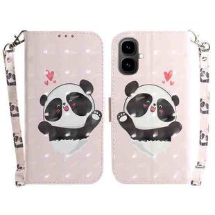 For Tecno Pop 10 / Spark Go 2 4G 3D Colored Horizontal Flip Leather Phone Case(Heart Panda)