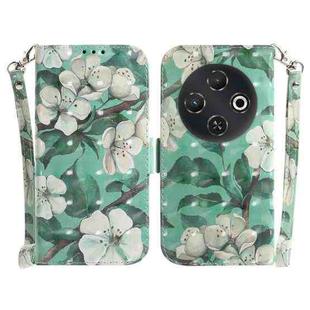 For Tecno Pop 9 5G / Spark 30C 5G 3D Colored Horizontal Flip Leather Phone Case(Watercolor Flower)