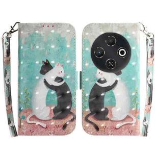 For Tecno Pop 9 5G / Spark 30C 5G 3D Colored Horizontal Flip Leather Phone Case(Black White Cat)
