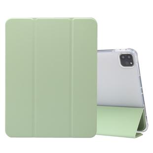 3-folding Electric Pressed Skin Texture Leather Smart Tablet Case For iPad Pro 11 2022/2021/2020(Green)