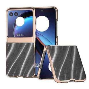 For Motorola Razr 40 Ultra Nano Electroplating Galactic Pattern Protective Phone Case(Grey)