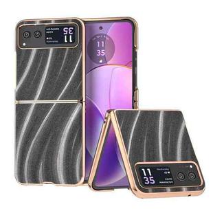 For Motorola Razr 40 Nano Electroplating Galactic Pattern Protective Phone Case(Grey)