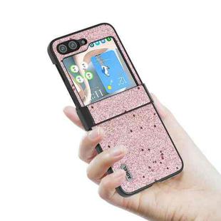 For Samsung Galaxy Z Flip5 ABEEL 3 in 1 Glitter Series PU Phone Case(Pink)