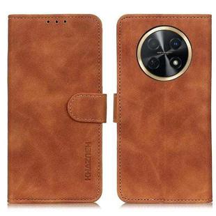 For Huawei Nova Y91 4G / Enjoy 60X KHAZNEH Retro Texture Horizontal Flip Leather Phone Case(Brown)