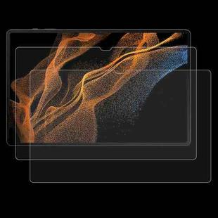 For Samsung Galaxy Tab S9 Ultra 2pcs 9H 0.3mm Explosion-proof Tempered Glass Film