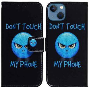 For iPhone 15 Coloured Drawing Flip Leather Phone Case(Anger)