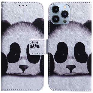For iPhone 14 Pro Coloured Drawing Flip Leather Phone Case(Panda)