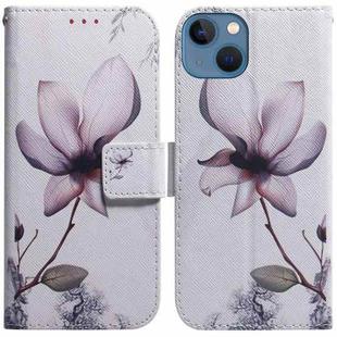 For iPhone 14 Plus Coloured Drawing Flip Leather Phone Case(Magnolia)