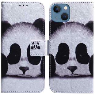 For iPhone 14 Coloured Drawing Flip Leather Phone Case(Panda)