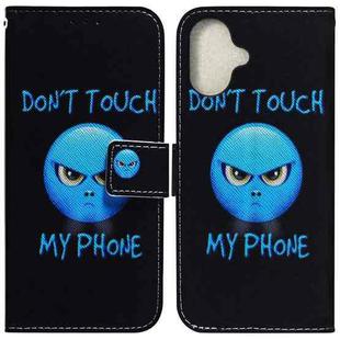 For iPhone 16 Coloured Drawing Flip Leather Phone Case(Anger)