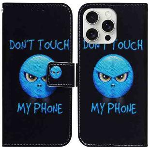 For iPhone 16 Pro Coloured Drawing Flip Leather Phone Case(Anger)