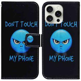 For iPhone 16 Pro Max Coloured Drawing Flip Leather Phone Case(Anger)