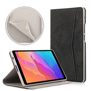 For Huawei MatePad T8 Marble Cloth Texture Horizontal Flip Leather Case with Card Slot & Holder(Black)