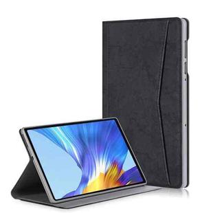 For Lenovo Tab M10 Plus Marble Cloth Texture Horizontal Flip Leather Case with Card Slot & Holder(Black)