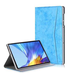 Marble Cloth Texture Horizontal Flip Leather Case with Card Slot & Holder(Sky Blue)