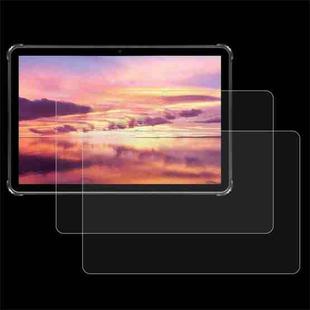 For Oukitel RT9 10.1 2pcs 9H 0.3mm Explosion-proof Tempered Glass Film