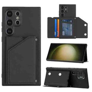 For Samsung Galaxy S24 Ultra 5G Skin Feel PU + TPU + PC Card Slots Phone Case(Black)