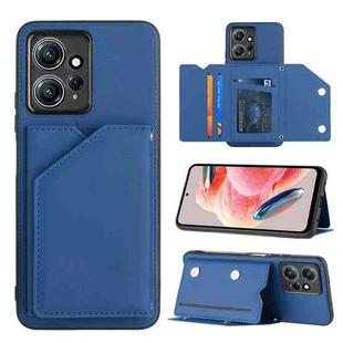 For Xiaomi Redmi Note 12 4G Skin Feel PU + TPU + PC Card Slots Phone Case(Royal Blue)
