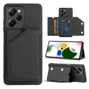 For Xiaomi Redmi Note 12 Pro Speed Skin Feel PU + TPU + PC Card Slots Phone Case(Black)