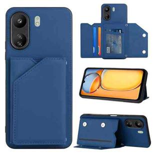 For Xiaomi Redmi 13C 4G / Poco C65 Skin Feel PU + TPU + PC Card Slots Phone Case(Royal Blue)