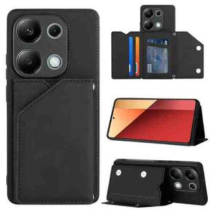 For Xiaomi Redmi Note 13 Pro 4G Global Skin Feel PU + TPU + PC Card Slots Phone Case(Black)