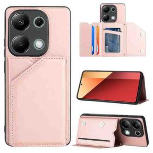 For Xiaomi Redmi Note 13 Pro 4G Global Skin Feel PU + TPU + PC Card Slots Phone Case(Rose Gold)