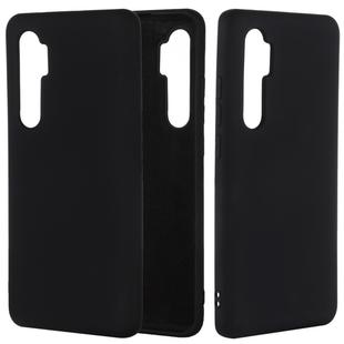 For Xiaomi Mi Note 10 Lite Solid Color Liquid Silicone Shockproof Full Coverage Protective Case(Black)