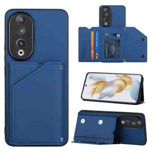 For Honor 90 Skin Feel PU + TPU + PC Card Slots Phone Case(Royal Blue)