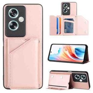 For OPPO A79 5G Global Skin Feel PU + TPU + PC Card Slots Phone Case(Rose Gold)