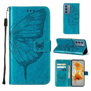 For Infinix Zero 5G 2023 / T781 Embossed Butterfly Leather Phone Case(Blue)