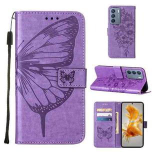 For Infinix Zero 5G 2023 / T781 Embossed Butterfly Leather Phone Case(Light Purple)